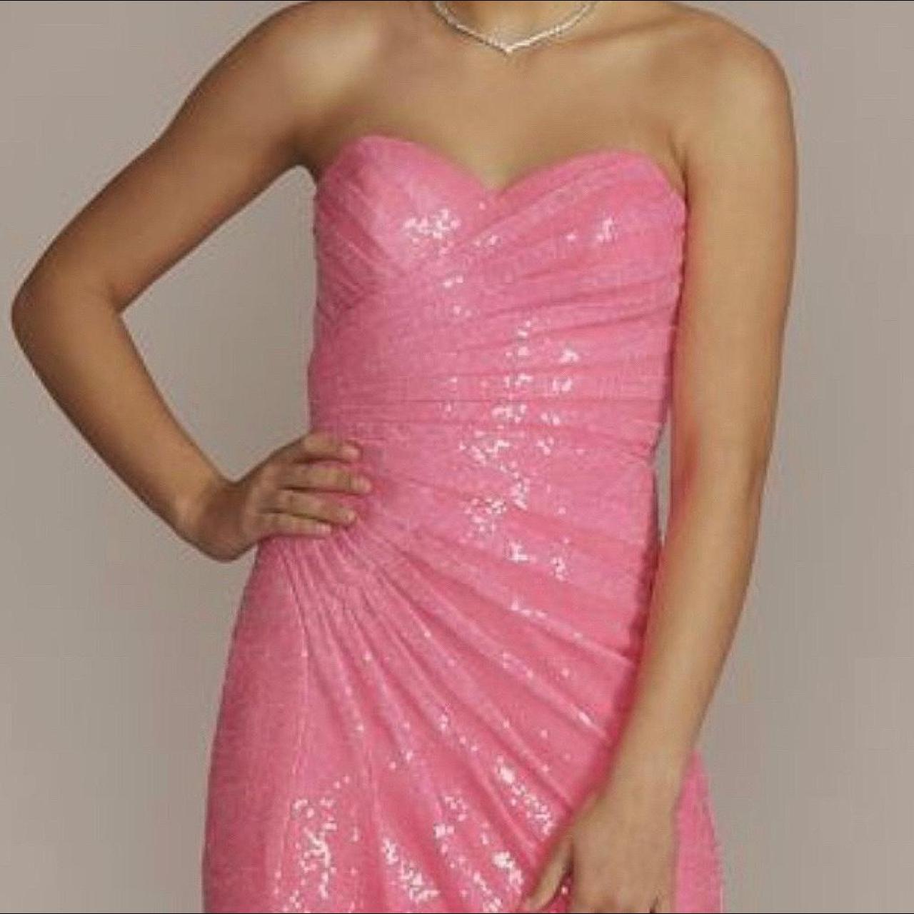 David's Bridal Women's Pink Dress Depop