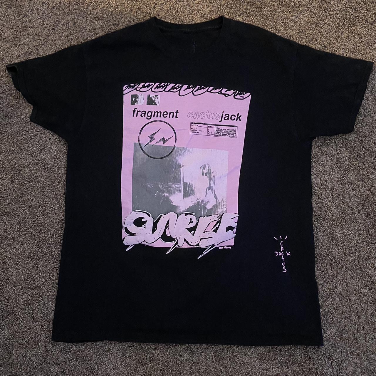 Pink travis scott store shirt