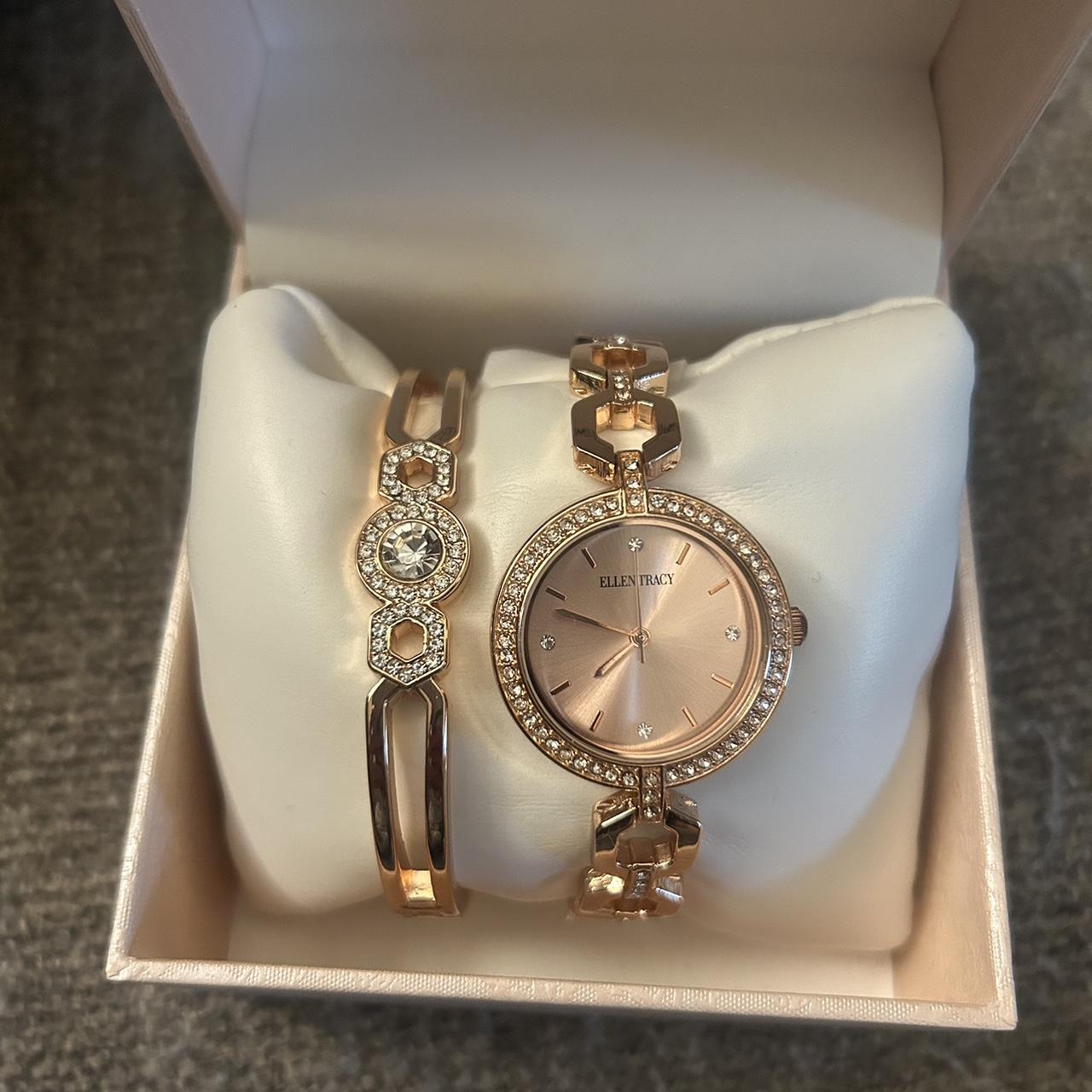 Brand New ELLEN TRACY Crystal Watch Set with Crystal... - Depop
