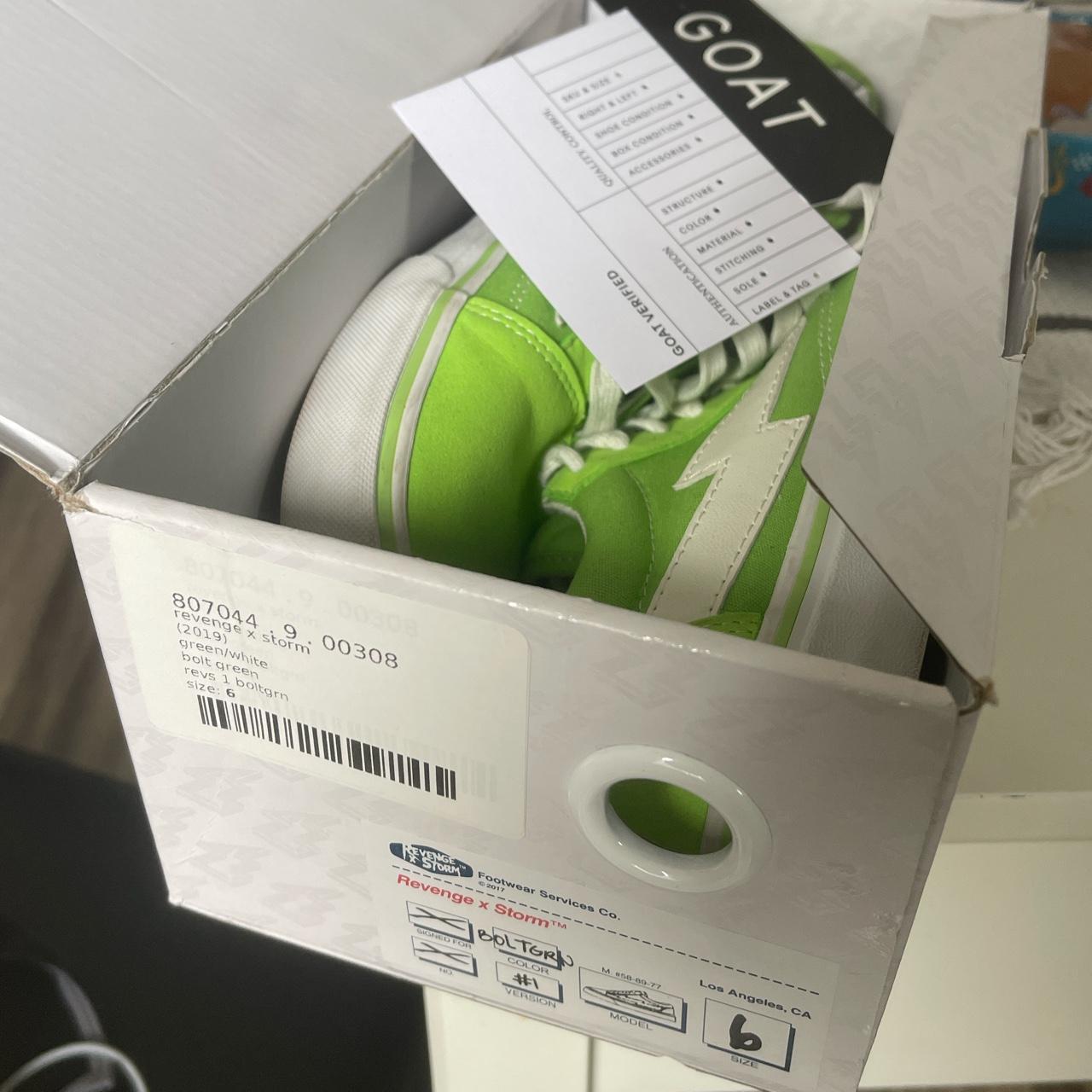 Vans x Revenge Storm Low Top Bolt Green men size 6. Depop
