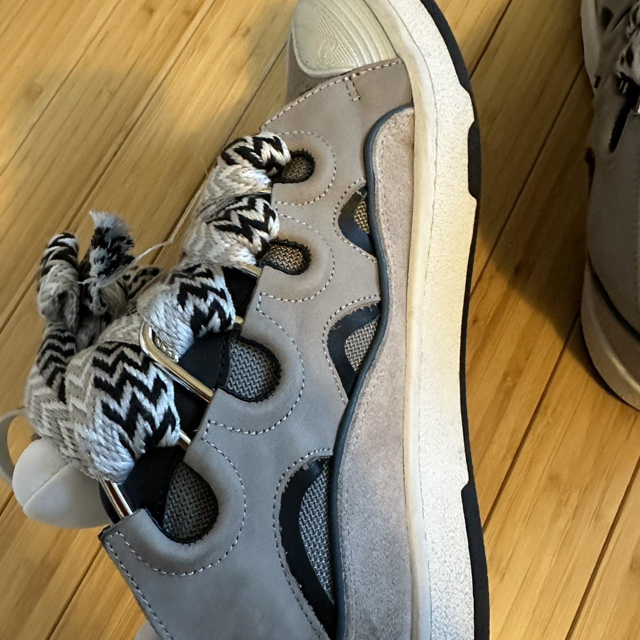 Lanvin Curb Grey and Light Blue Sneaker Eu Size Depop