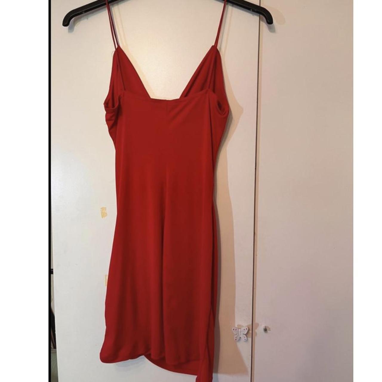 bodycon red dress bought off asos only worn once,... - Depop