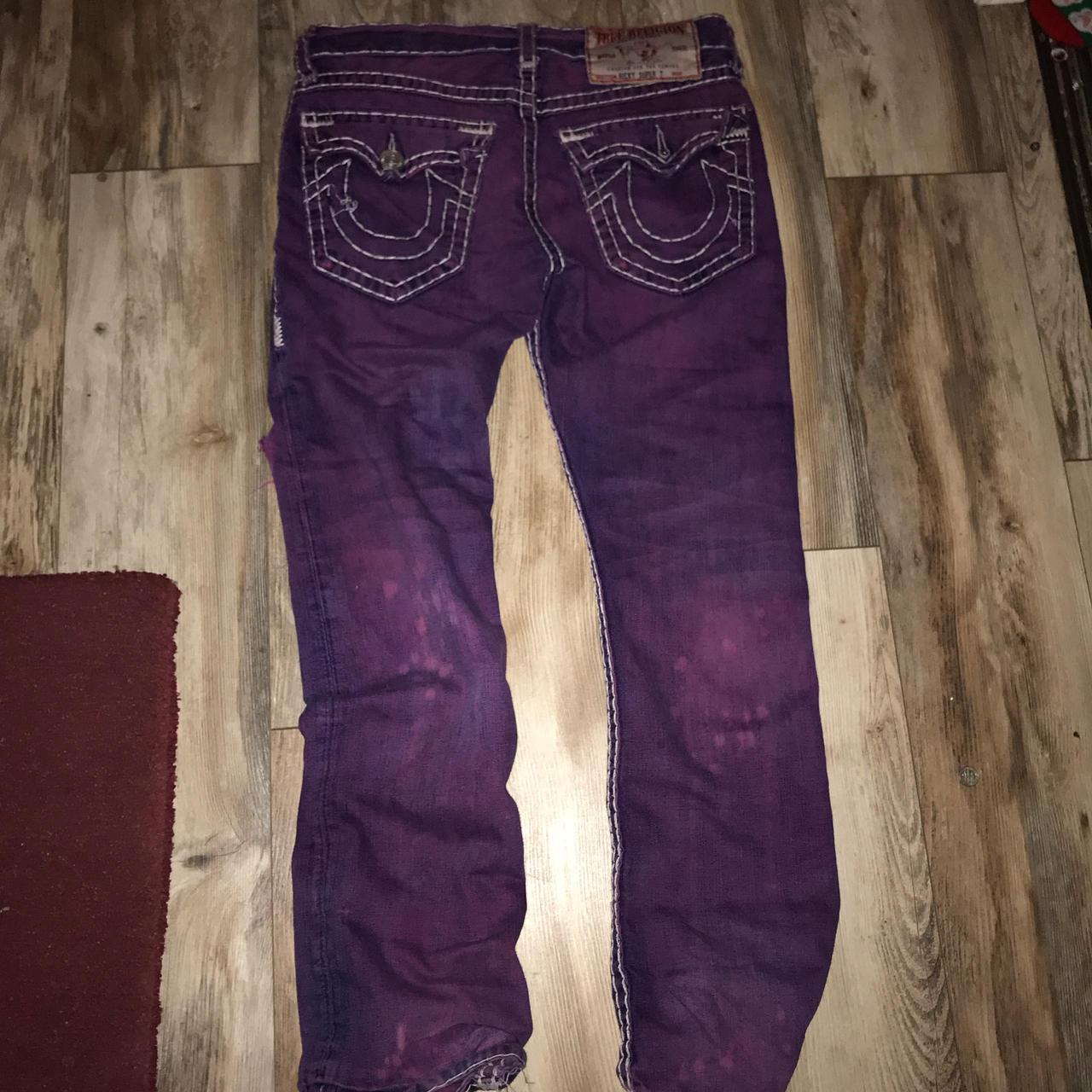 Custom Dyed purple/pink True Religion Ralph Lauren | Depop