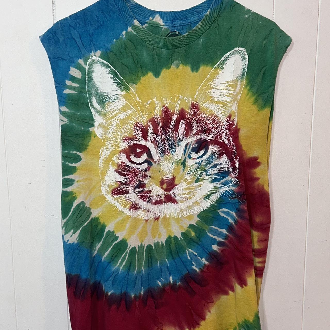 tie dye cat shirt