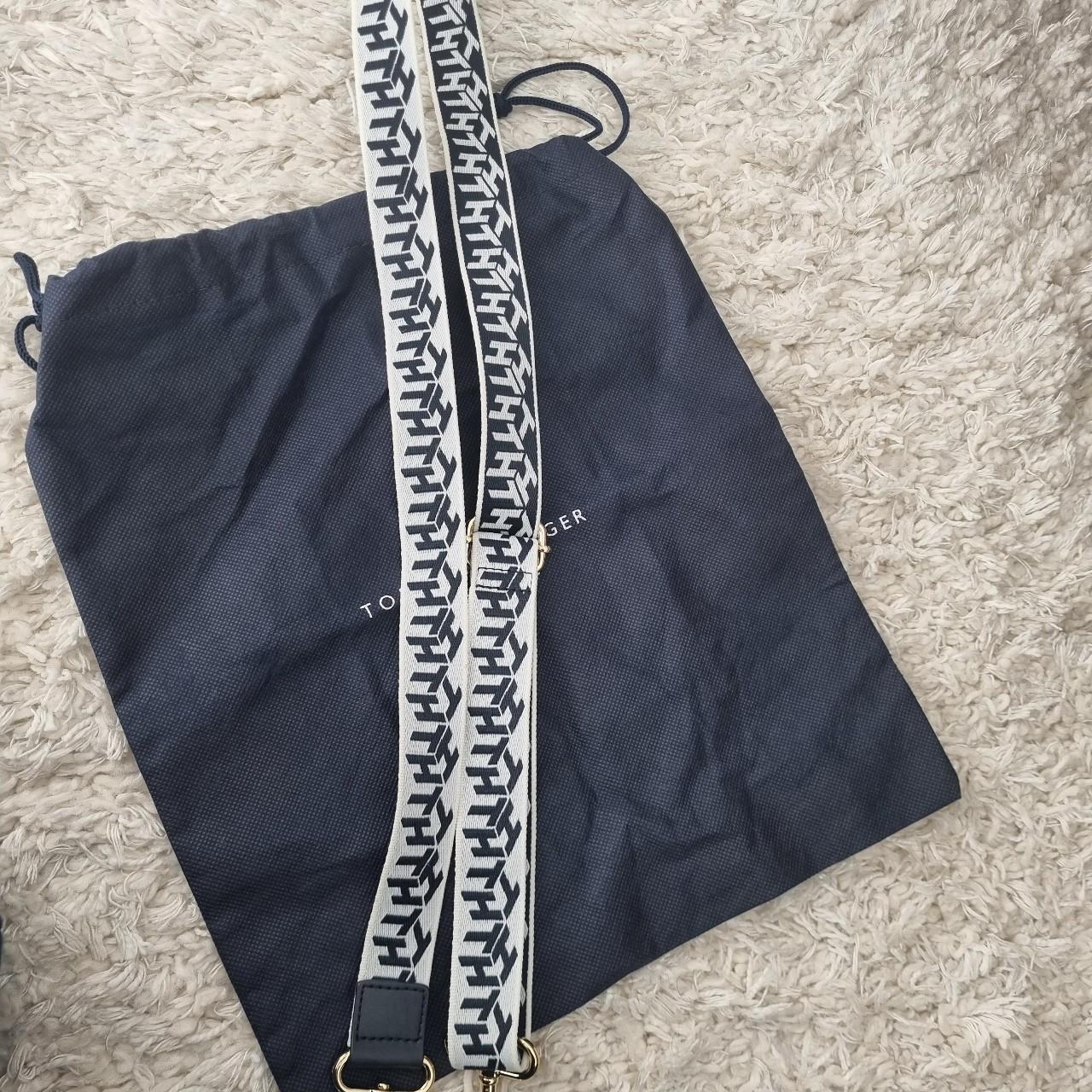 Bag Strap Tommy Hilfiger signature, navy blue and... - Depop