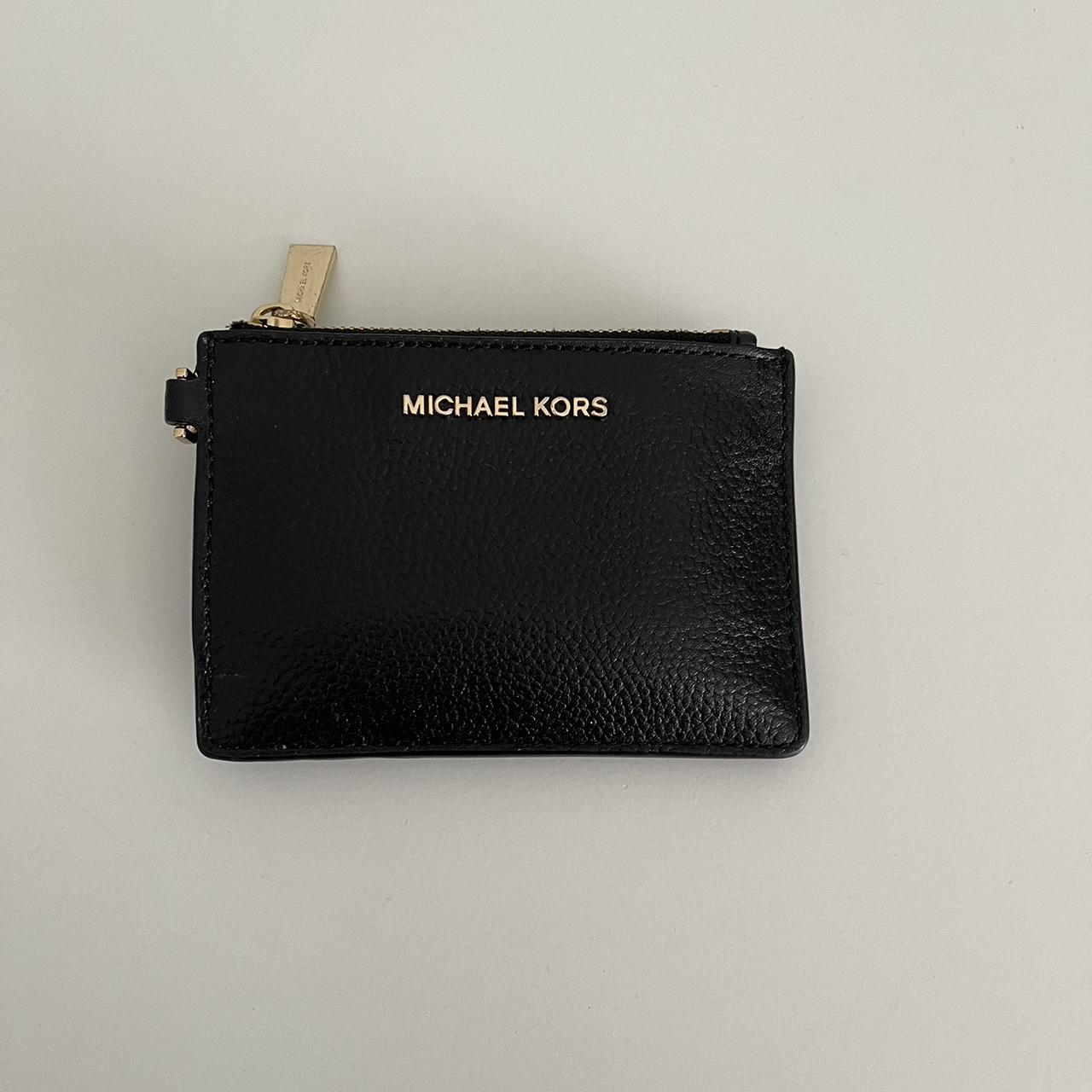 Michael Kors Women's Black and Gold Wallet-purses | Depop