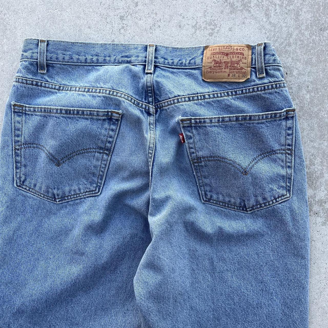 90s Levis Paper Tag Light Blue Wash Jeans 38... Depop