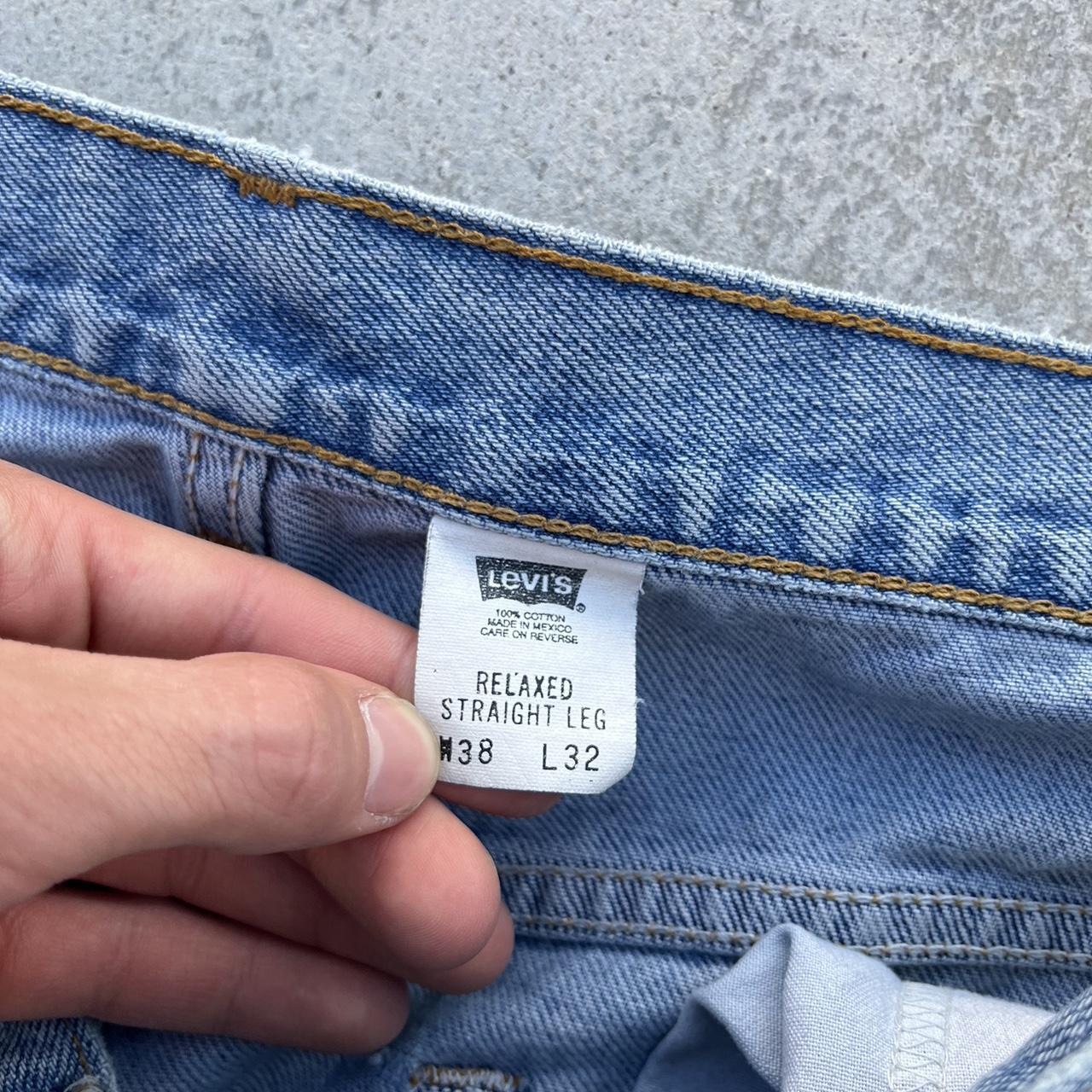 90s Levis Paper Tag Light Blue Wash Jeans 38... - Depop