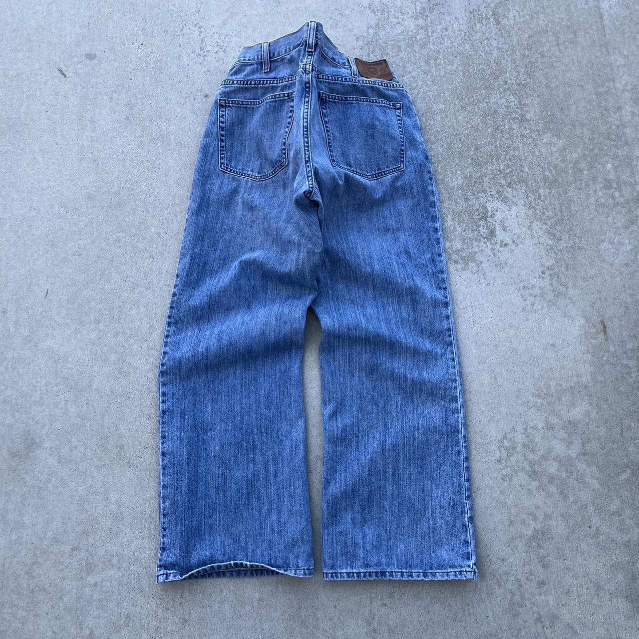 2000’s Y2K Premium Denim Eddie Bauer Baggy Flared... - Depop