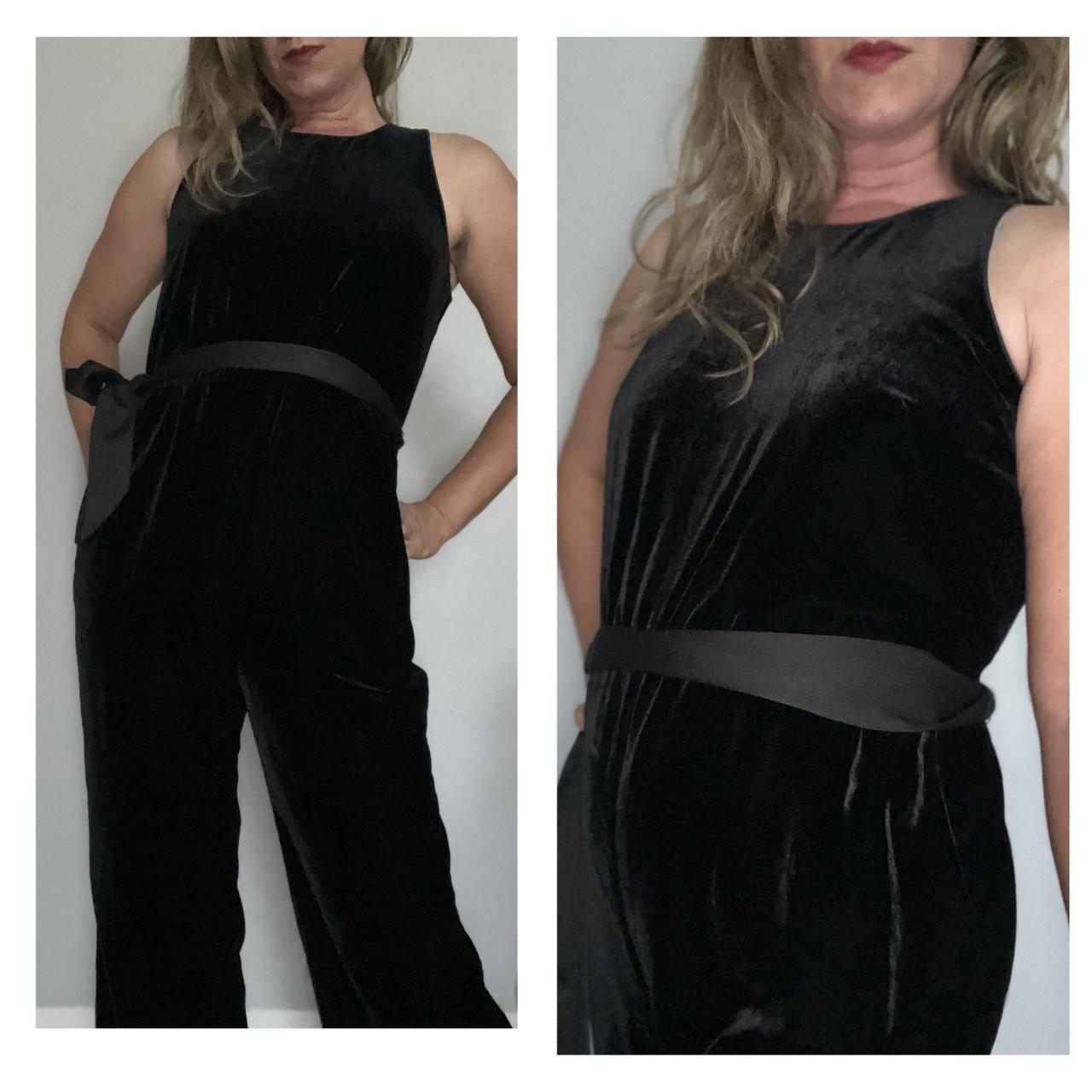 Ann taylor velvet jumpsuit online