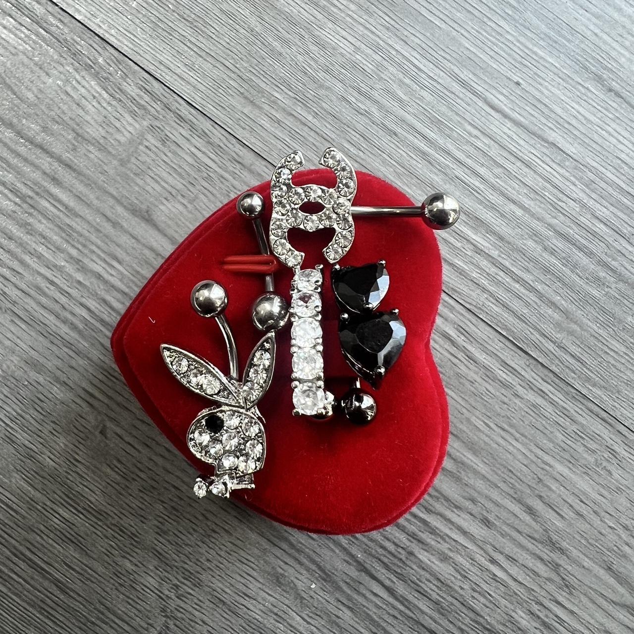 Chanel belly ring Playboy belly ring Basic silver... Depop