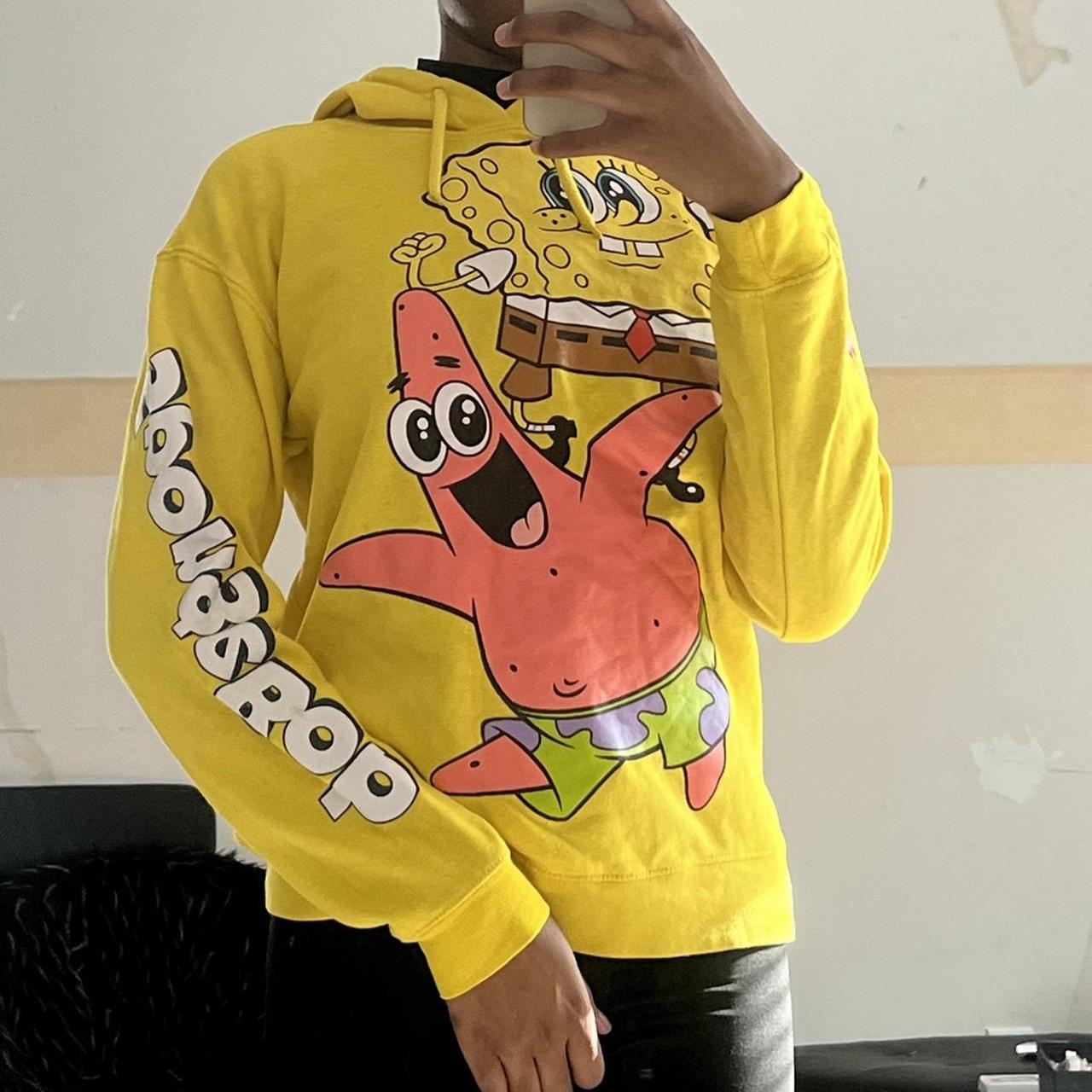 Yellow SpongeBob Patrick hoodie Size XS disney Depop