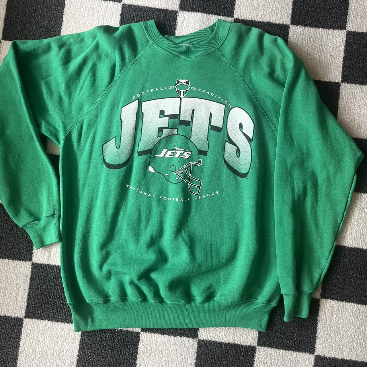 Vintage 90’s New York Jets NFL Crewneck Sweatshirt!... - Depop