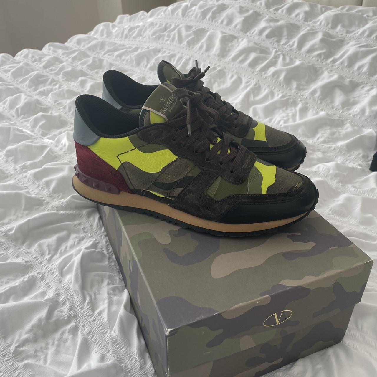 Valentino camouflage trainers box an dust bag