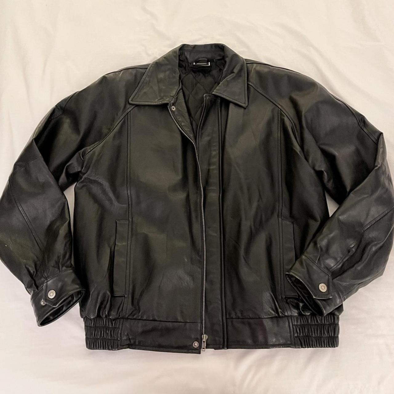 Vintage mazzoni leather jacket No tag but fits like... - Depop