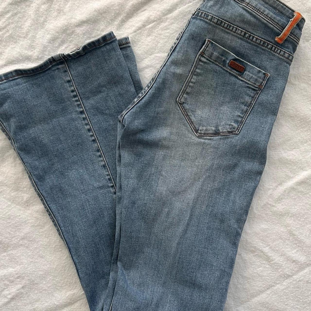 Roxy Womens Vintage low Rise Flare Denim Jeans Sz25... - Depop