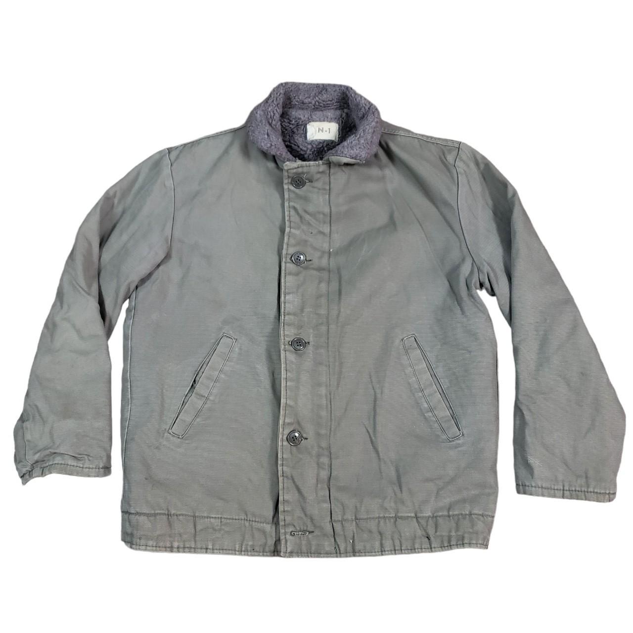 Vintage WWII N1 USN Civilian Deck Jacket with Sherpa... - Depop