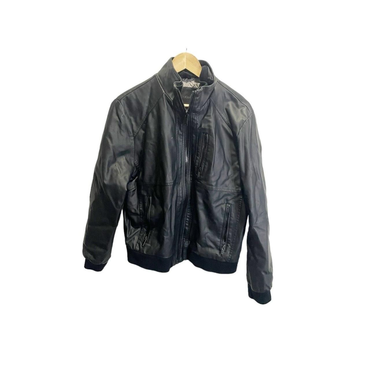 Vintage Calvin online Klein leather bomber jacket