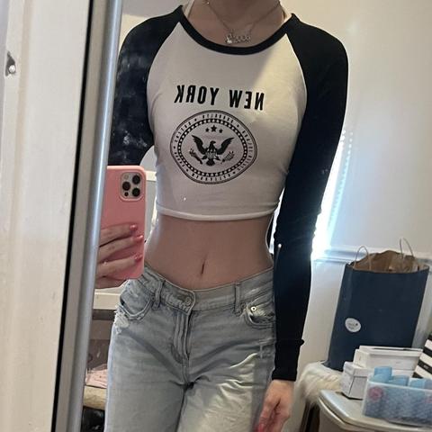 Yankees vintage cropped t-shirt #yankees #croptop - Depop