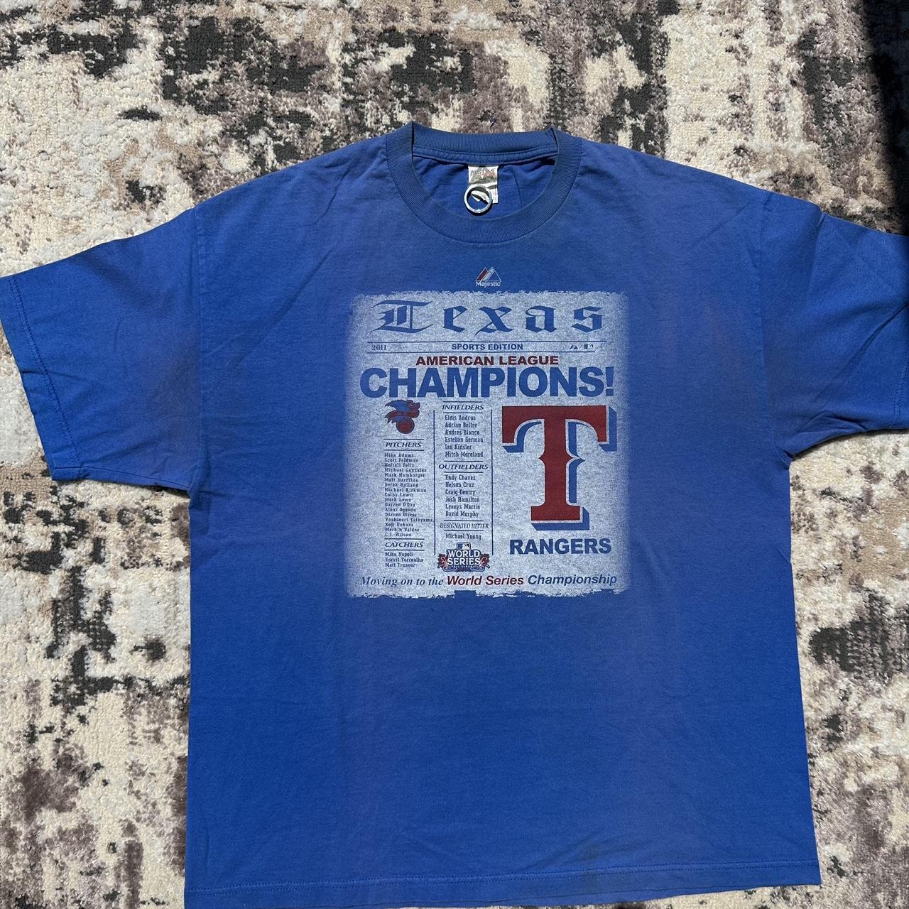 Blue 2011 Texas Rangers American League Champions - Depop