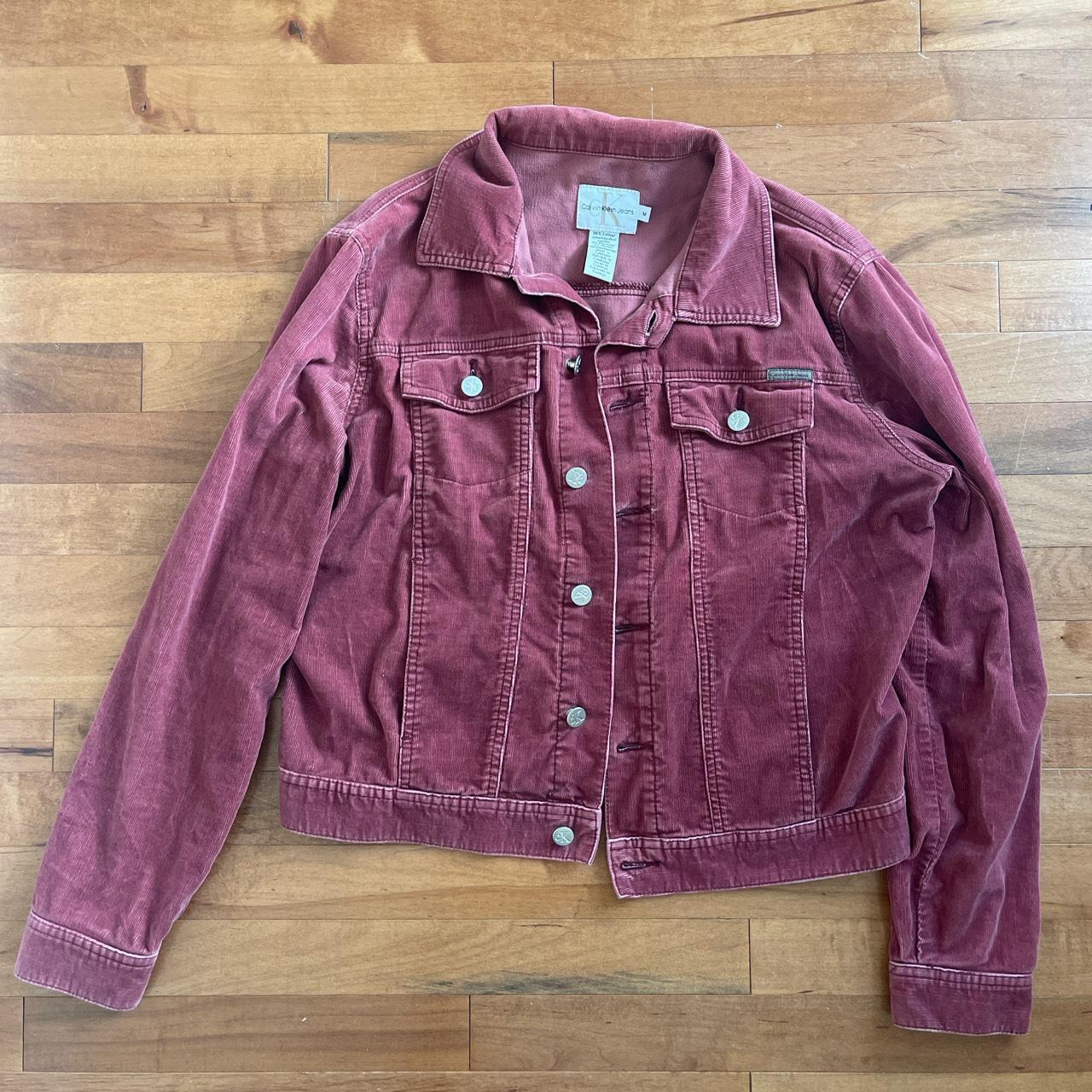 Beautiful soft Vintage corduroy wine color jacket... Depop