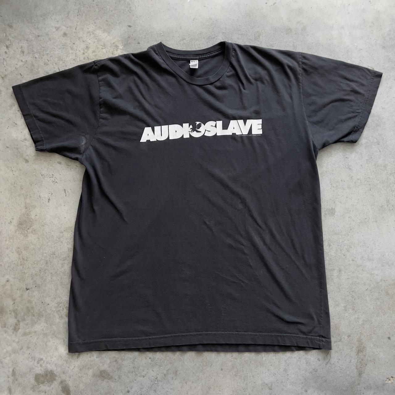 2003 audioslave tour tshirt 𝚌𝚘𝚗𝚍𝚒𝚝𝚒𝚘𝚗 no... - Depop