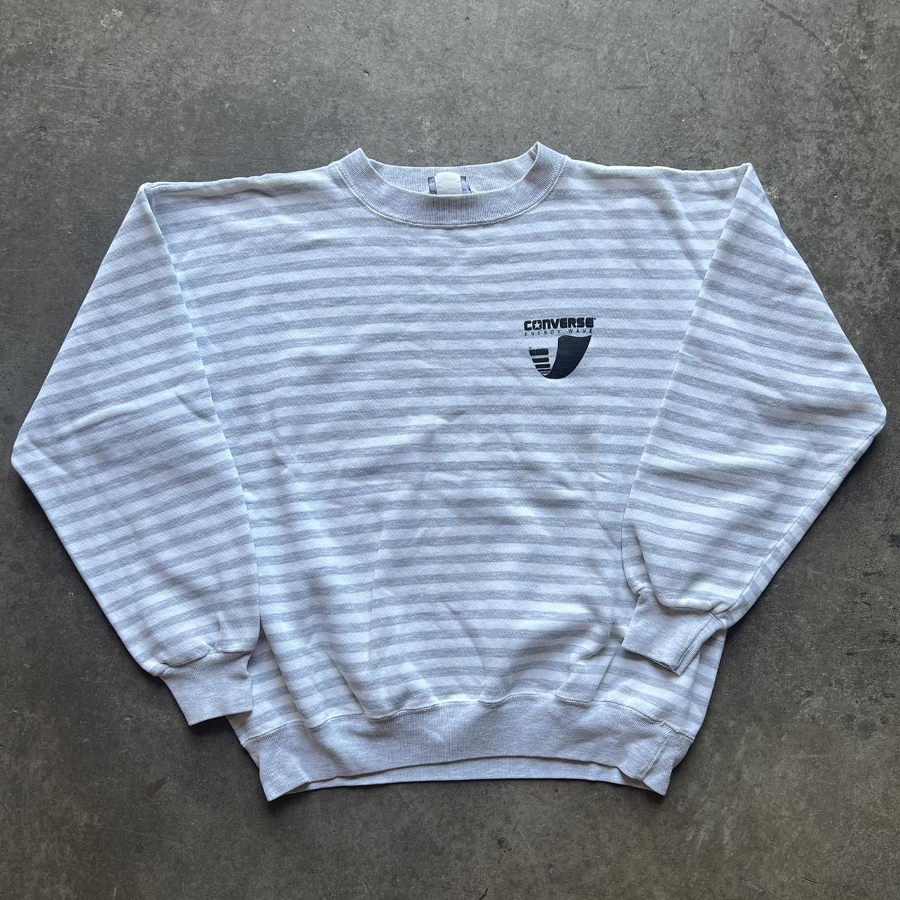 Converse Men's Sweatshirt Grey/White S – Vintage 90s Converse