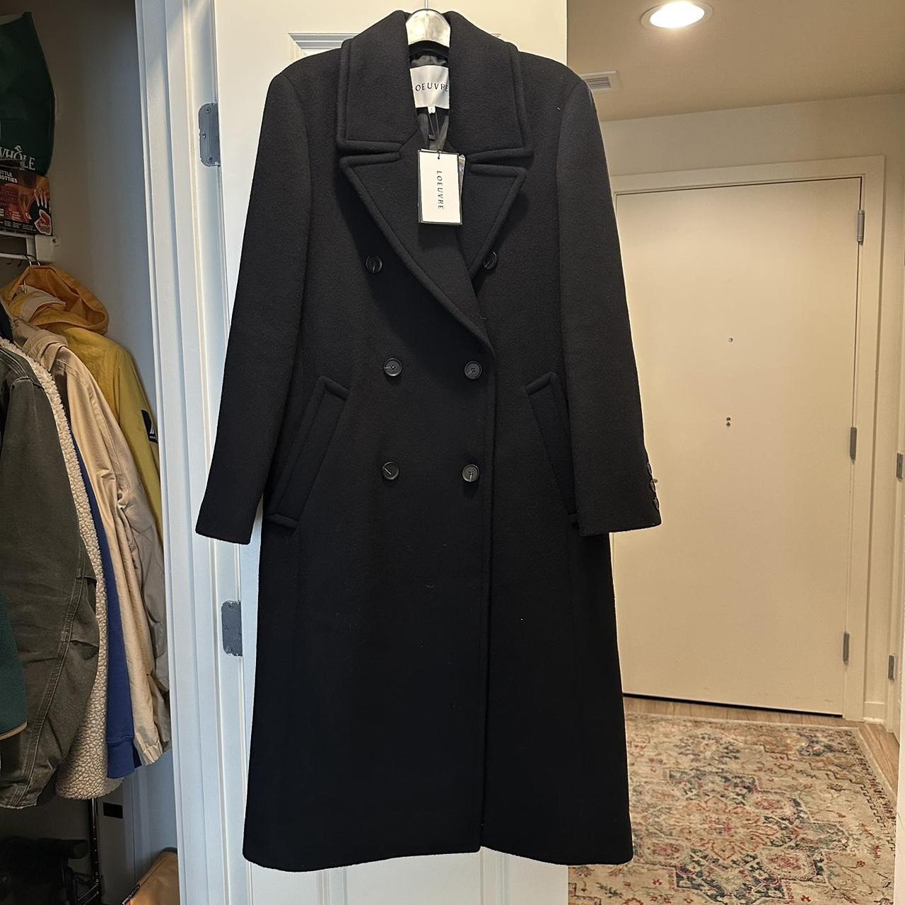 Navy Wool & Cashmere Coat-Double Breasted. Brand New... - Depop