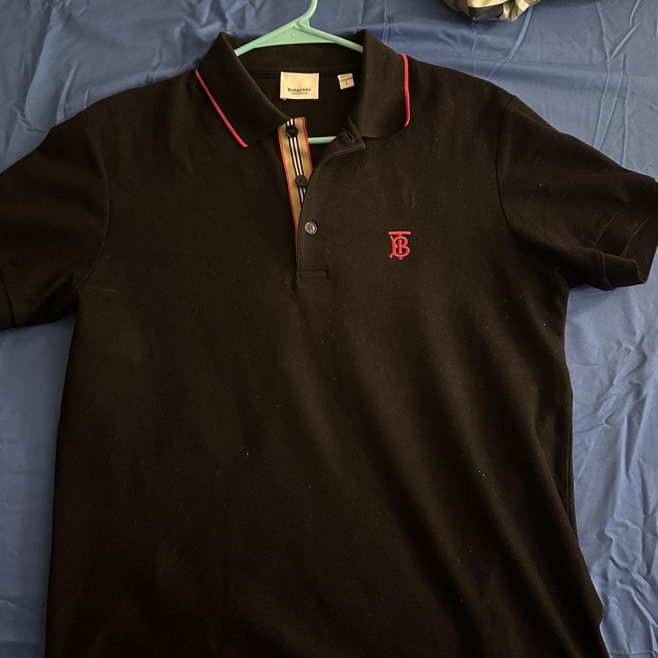 Burberry Icon Stripe placket piqué polo shirt - Depop