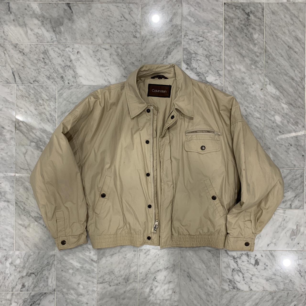 Calvin Klein cream color Winter Jacket Size 40, fits... Depop