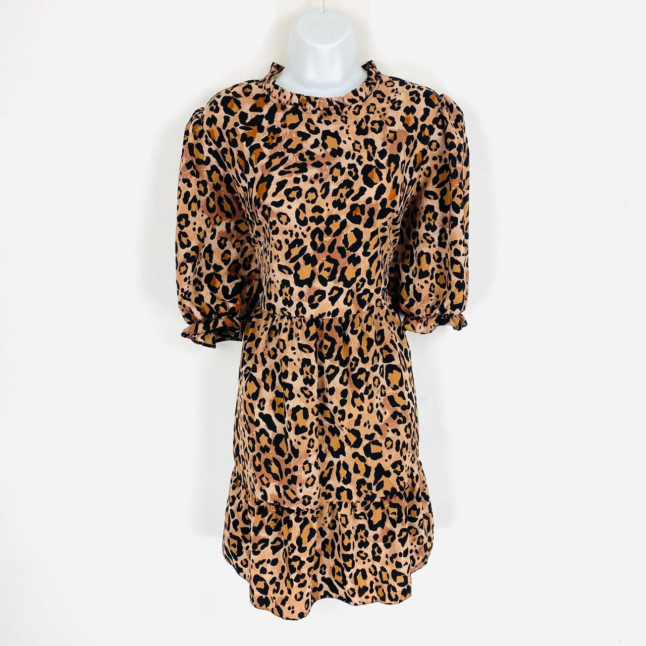 Leopard print floaty fashion dress