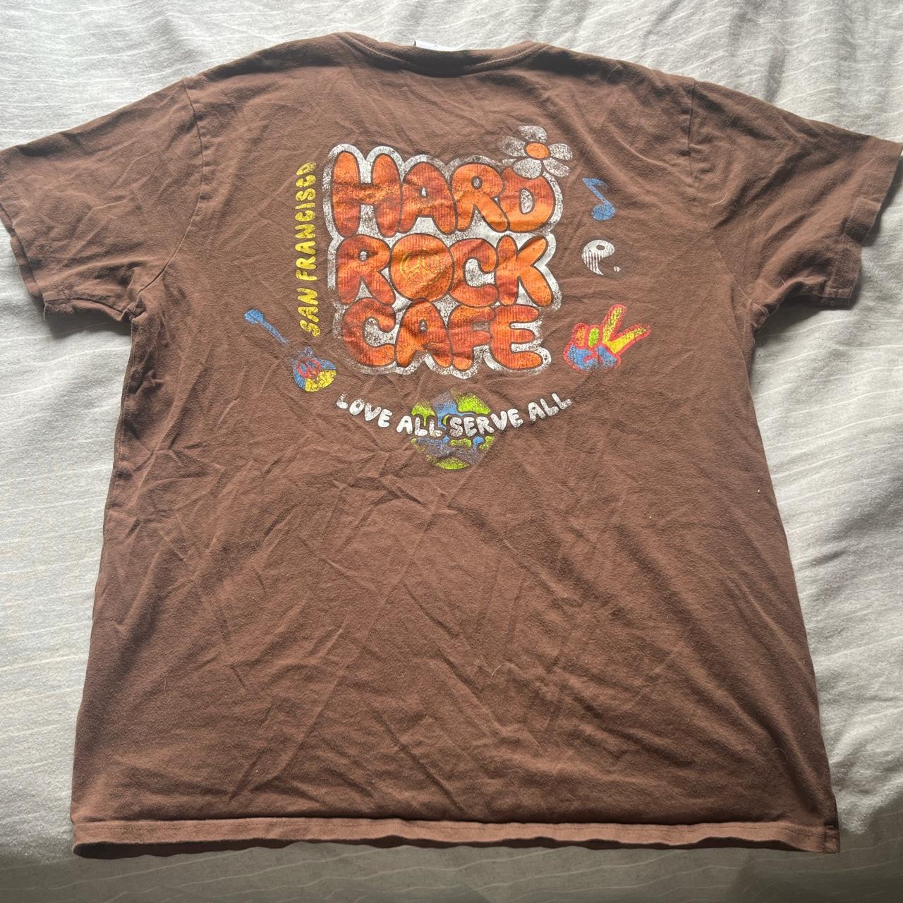 Hard Rock Cafe x pacsun brown tee Size L Shirt came... - Depop