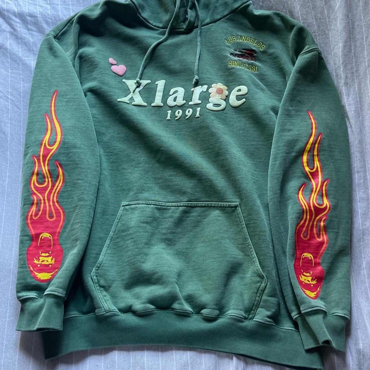XLARGE brand green hoodie Size L No flaws to... Depop
