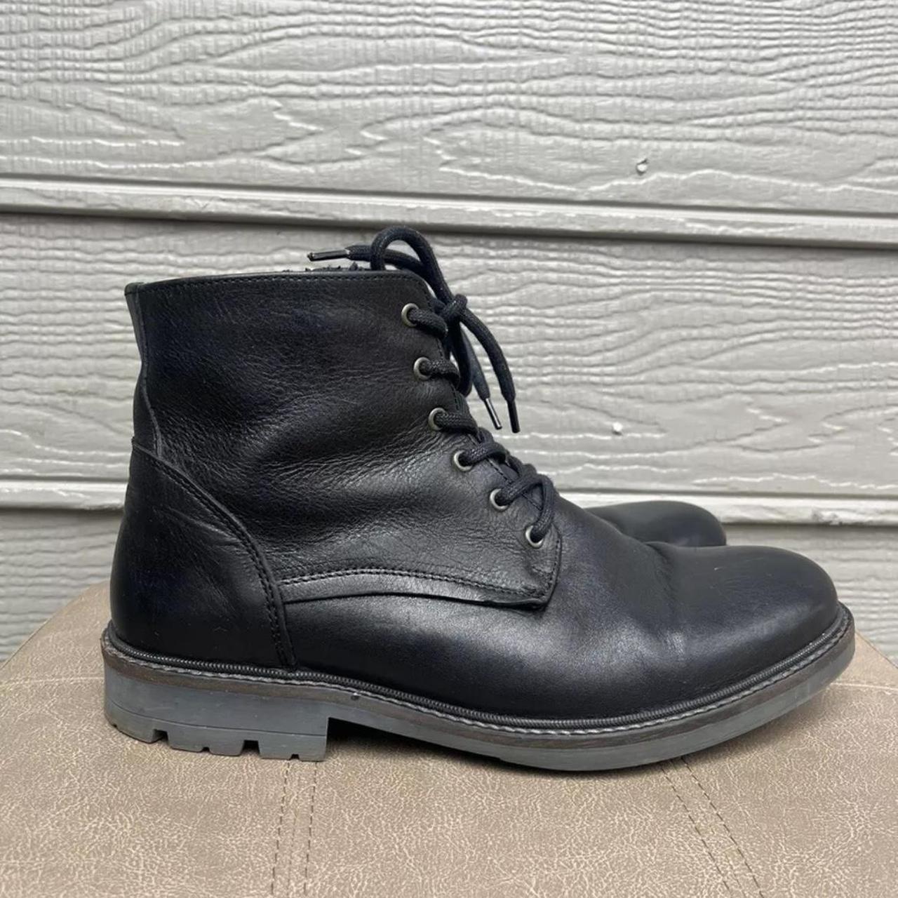 Clark s leather boots zip up Used. Normal wear and