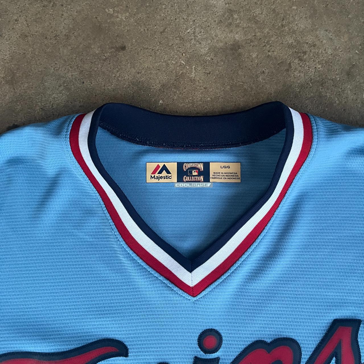 Cooperstown Collection Majestic jersey, blue & - Depop