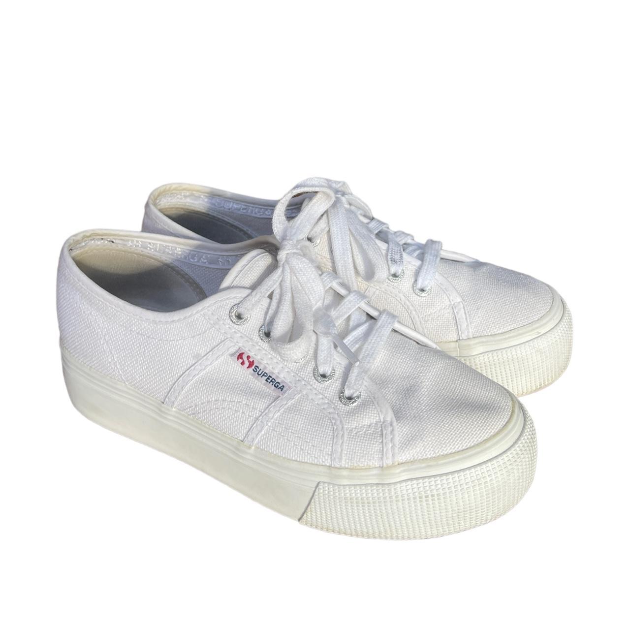 superga white platform sneaker