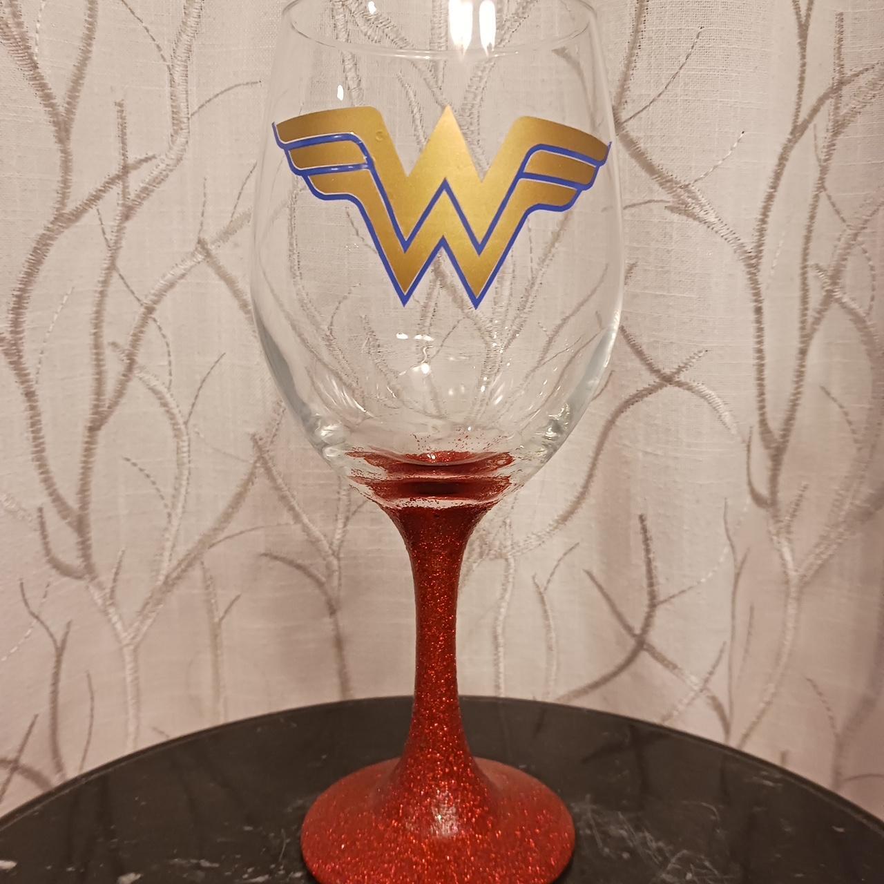 Wonder woman clearance wine glasses