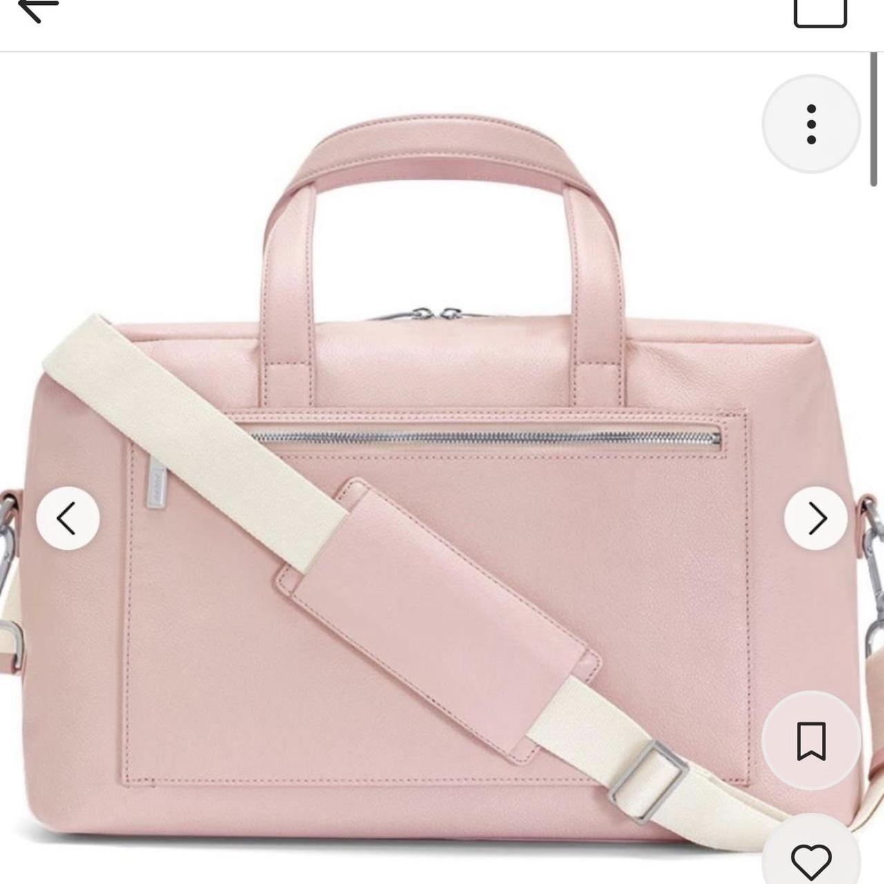 Away everywhere leather weekender bag shops pink