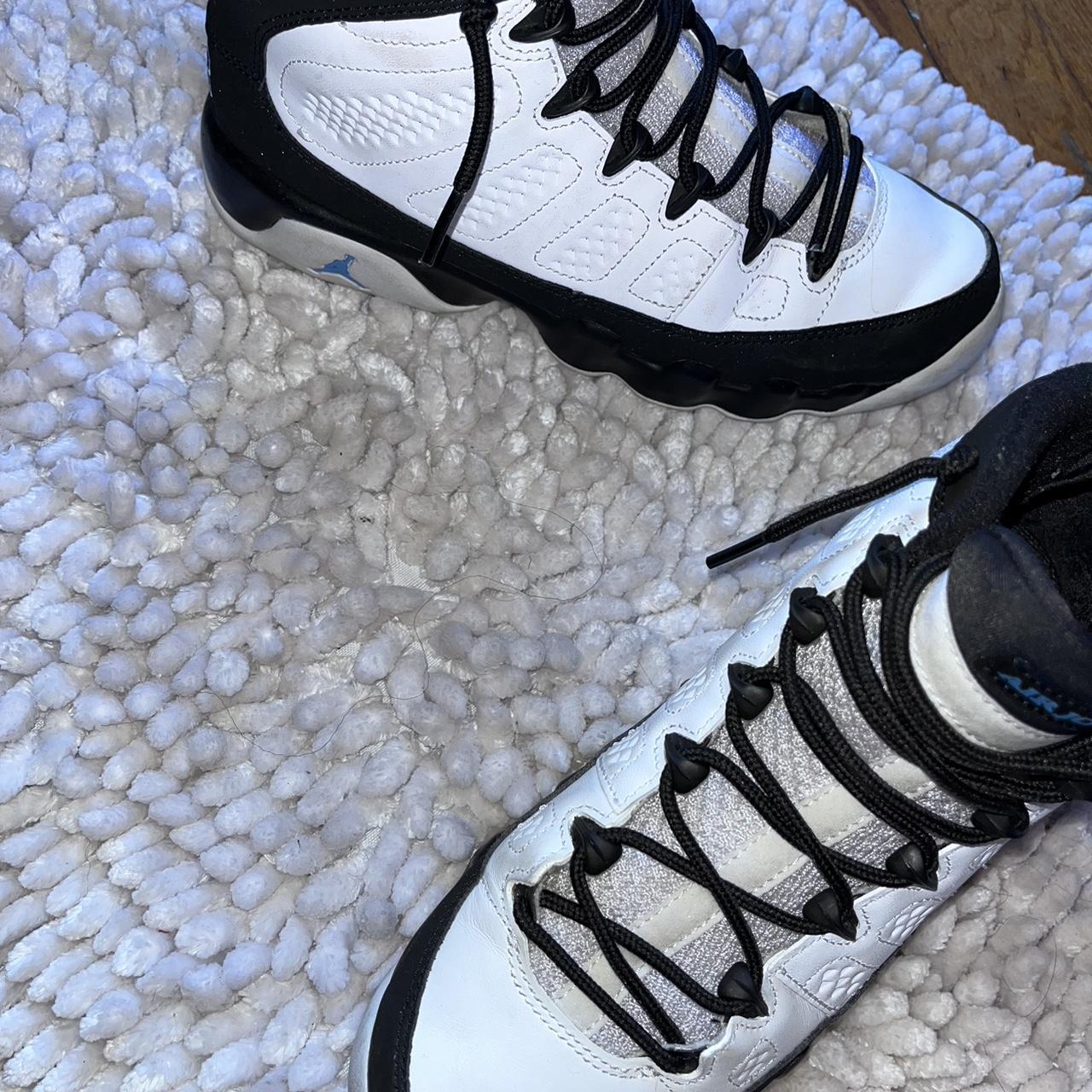 university blue 9 on feet