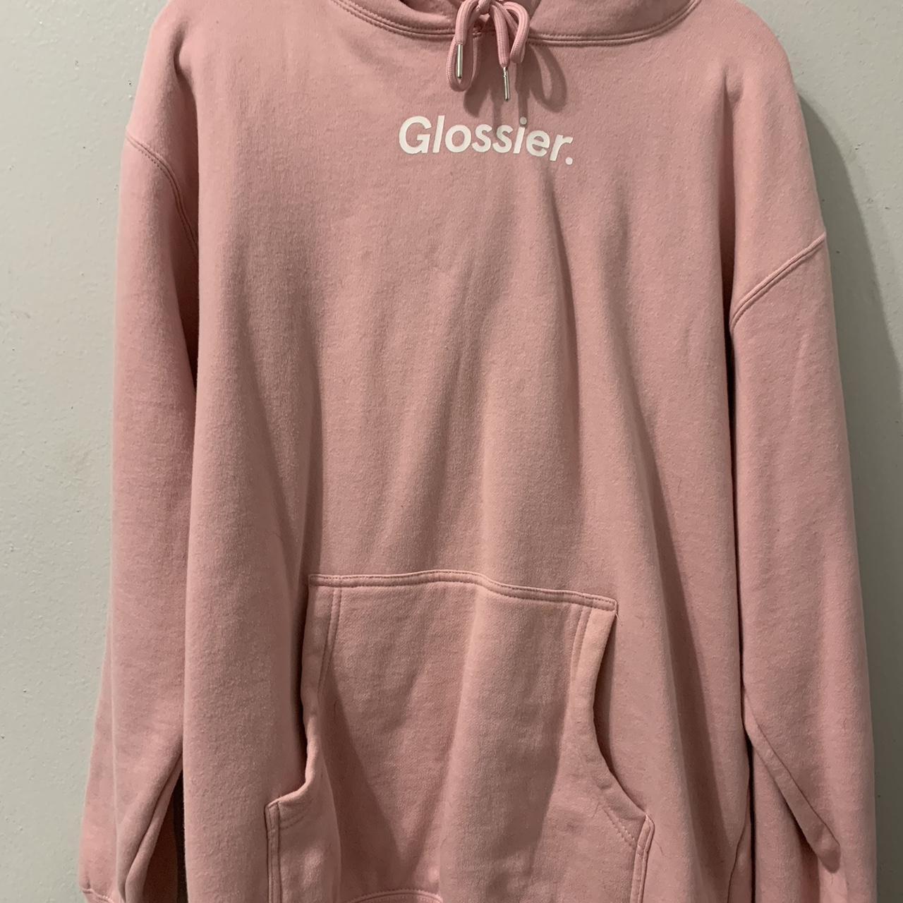 glossier pink hoodie