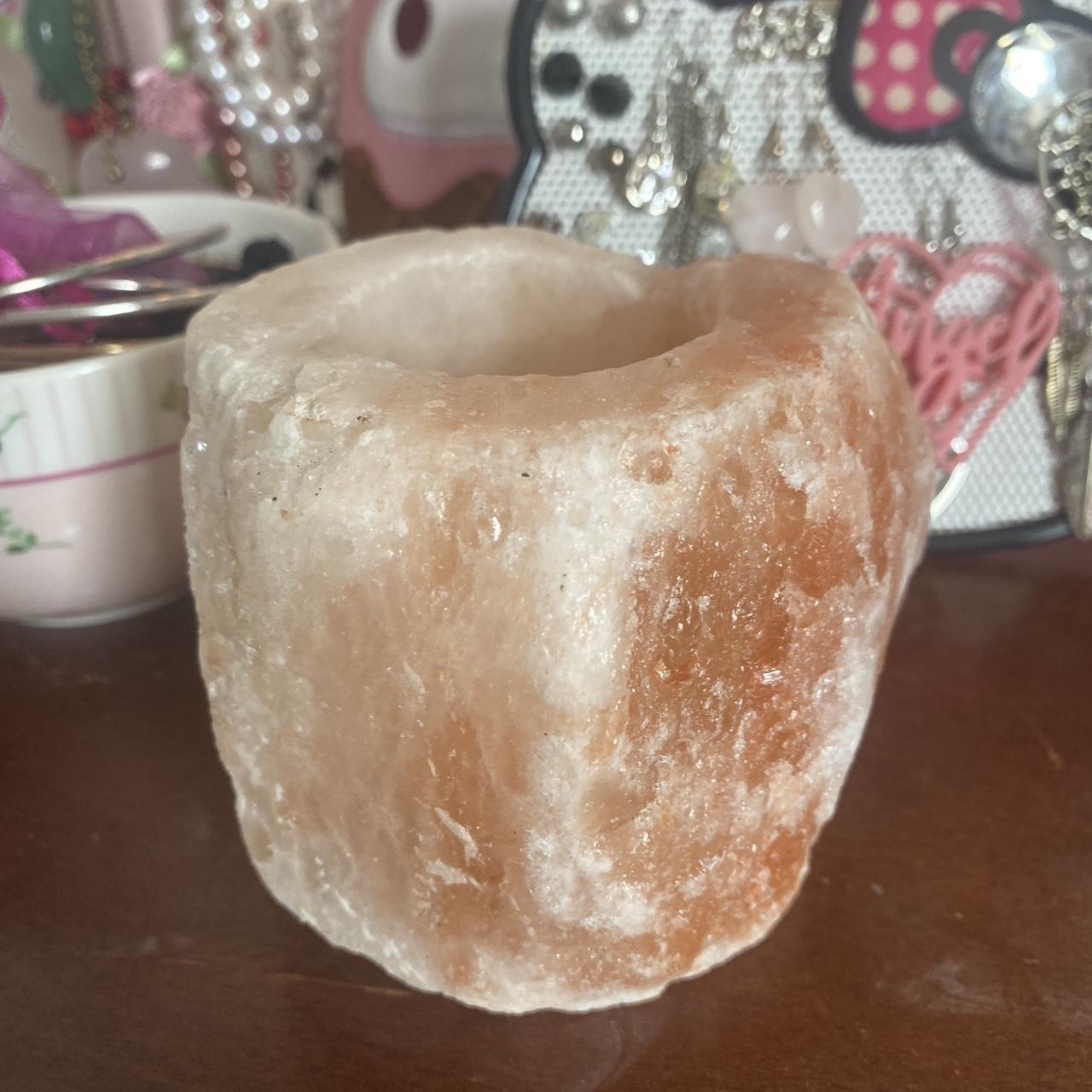 Salt rock candle holder rock Crystal witchycore... Depop