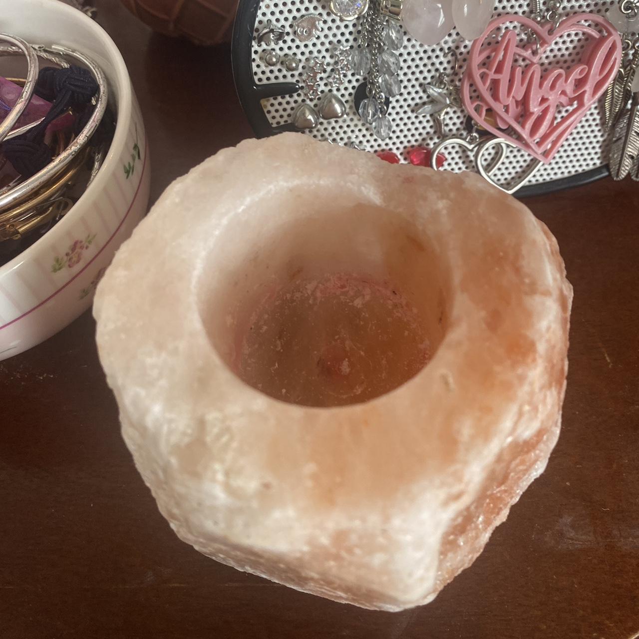 Salt rock candle holder rock Crystal witchycore... Depop