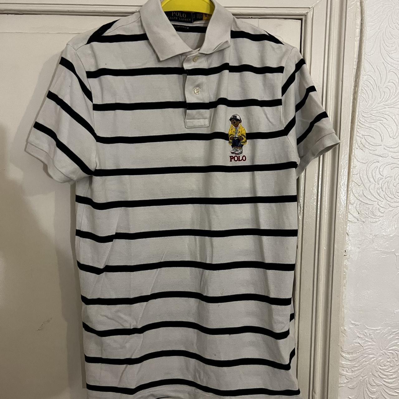 Polo Ralph Lauren Men's White and Navy Polo-shirts | Depop