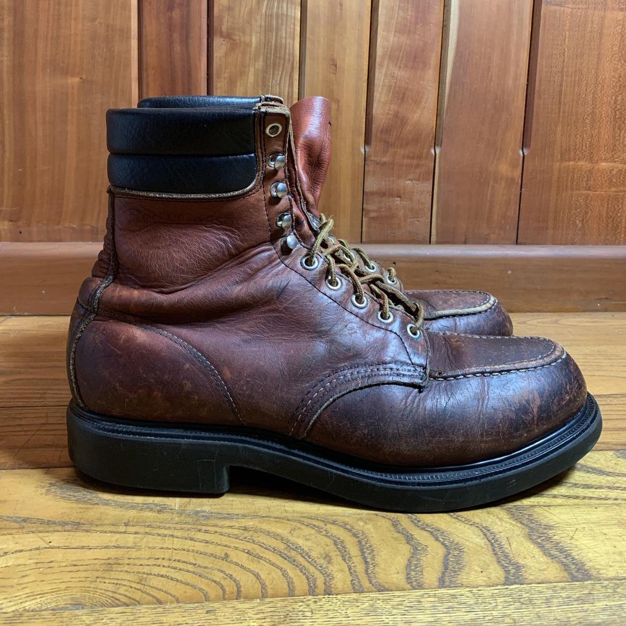 Burgundy steel toe clearance boots