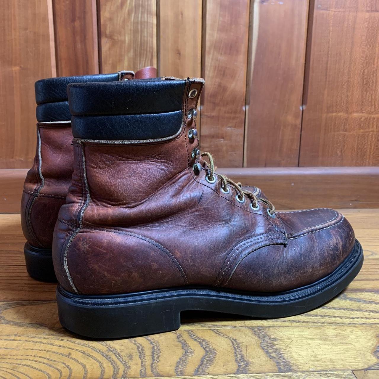 Vintage Red wing moc toe steel toe boots,