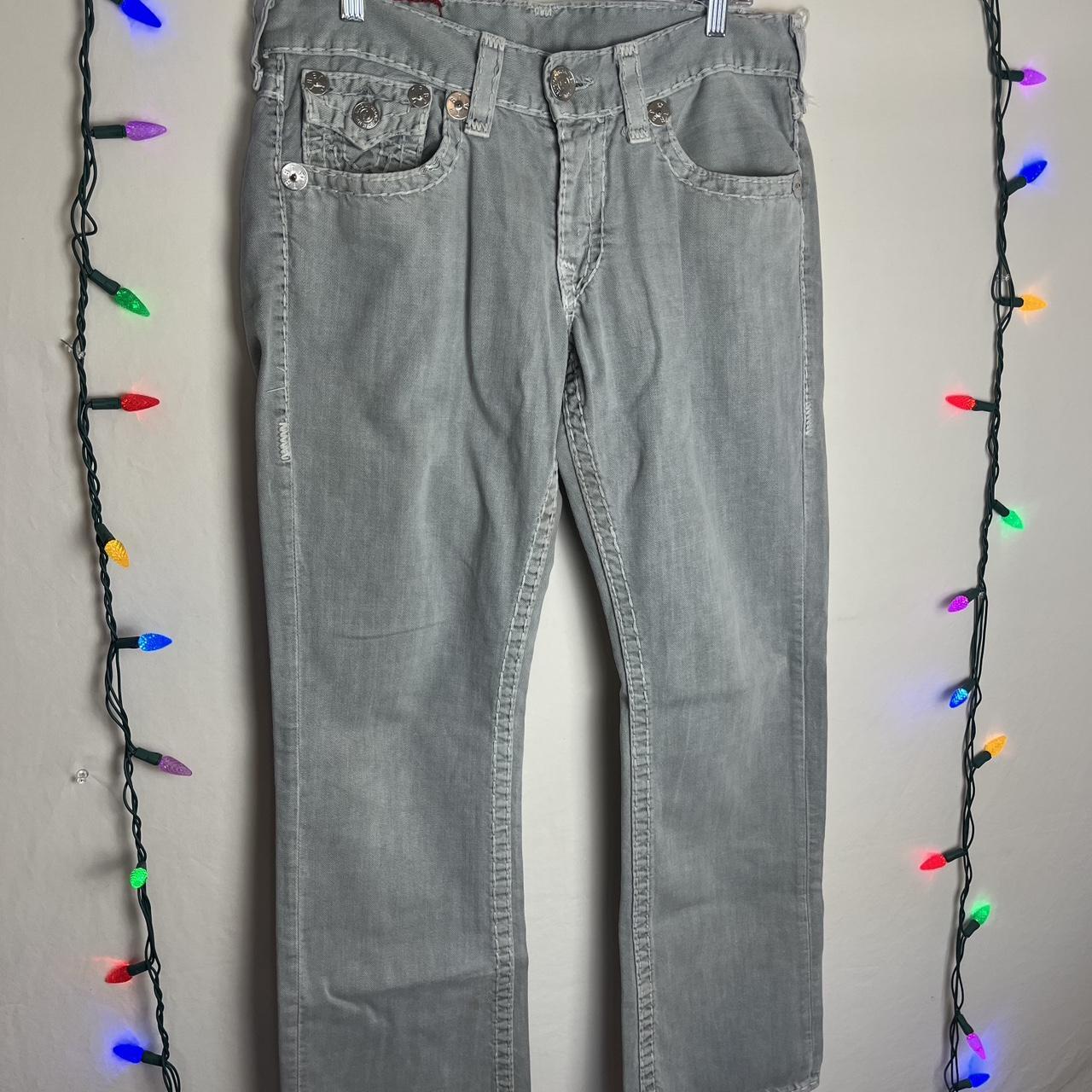 RARE Grey True Religion Jeans Big Stitch Size Depop   P0 