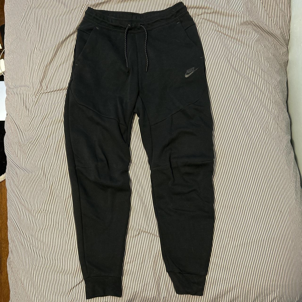 Black Nike Tech Pants Size Small, fits as a Small or... - Depop