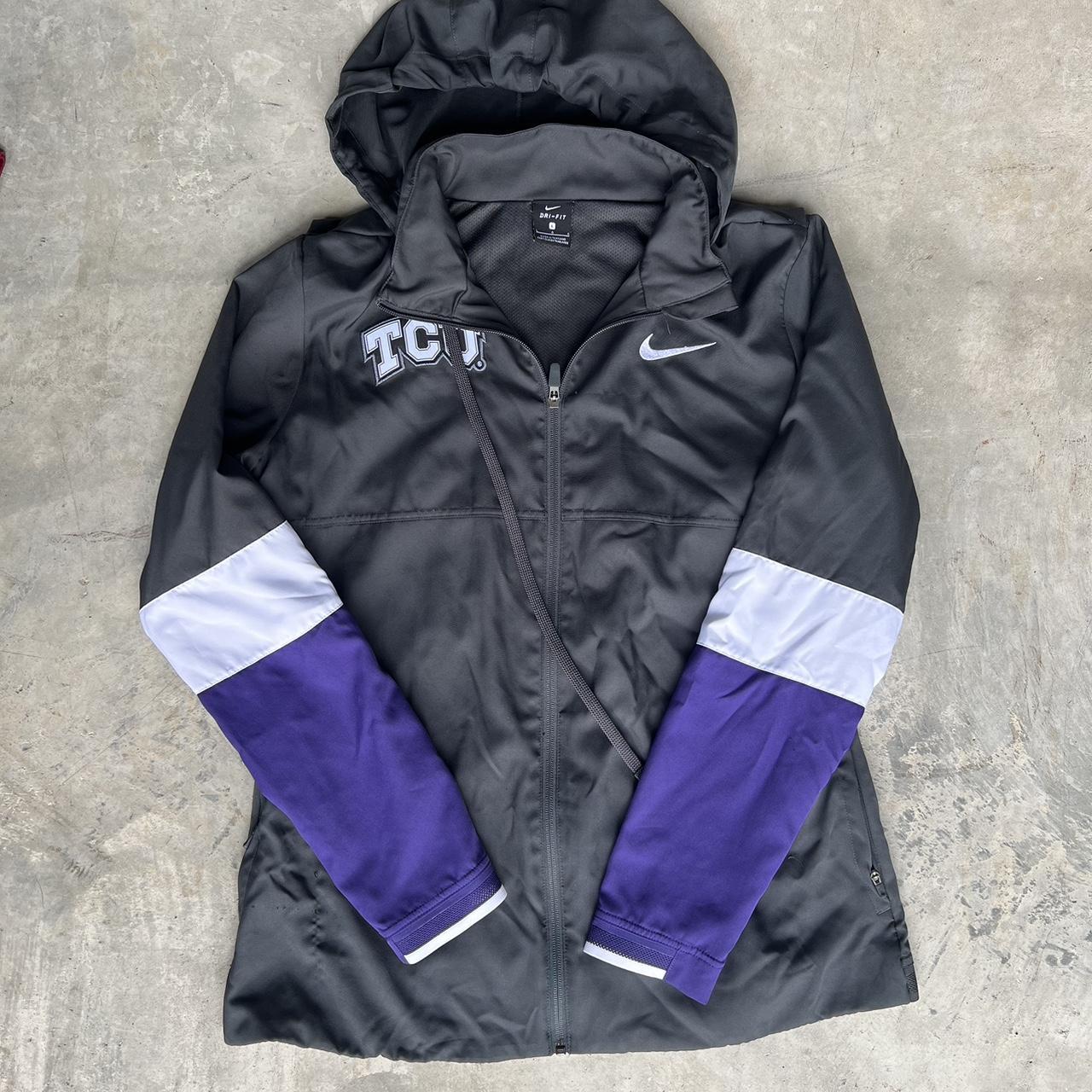 Black and purple nike jacket best sale