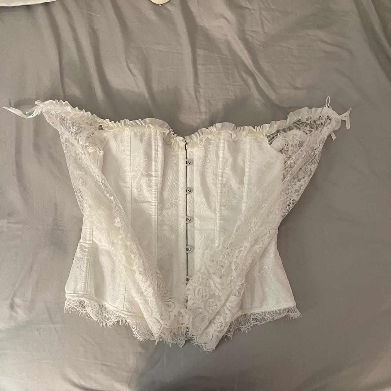 white corset bought previously on amazon. it’s so... - Depop