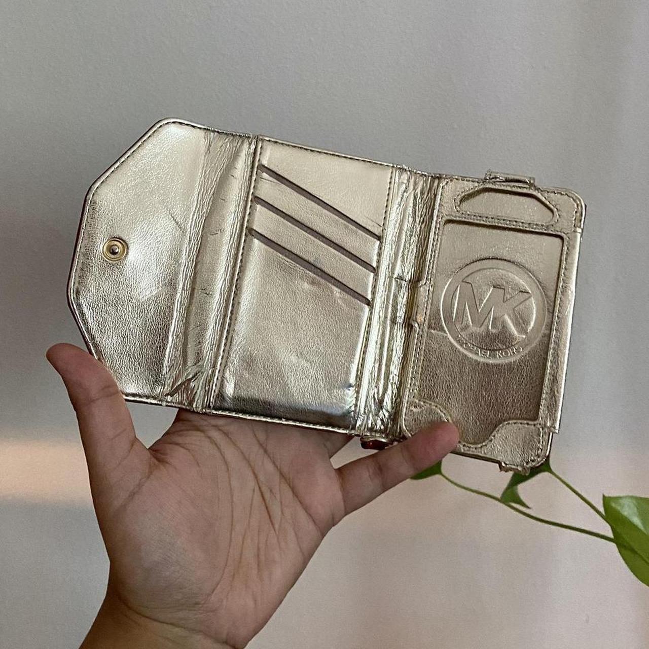 Michael kors metallic gold on sale wallet